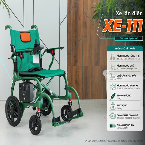  Xe lăn điện du lịch Lucas XE-111
